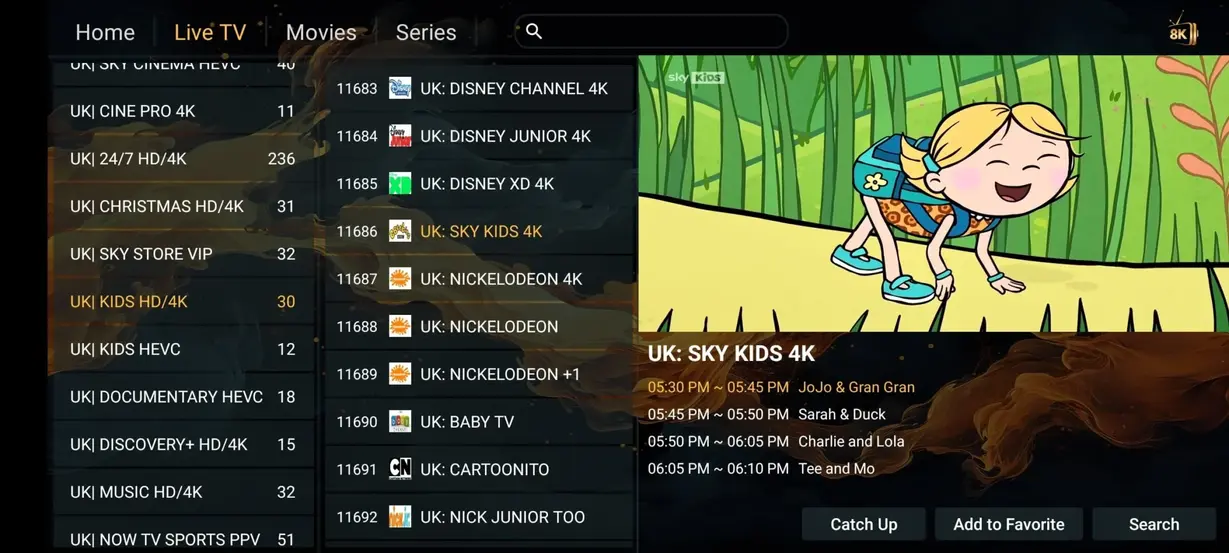 Vista previa IPTV Smart TV 8 IPTV Fiesta