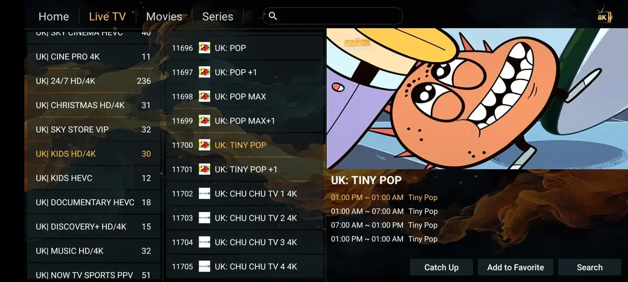 Vista previa IPTV Smart TV 9 IPTV Fiesta
