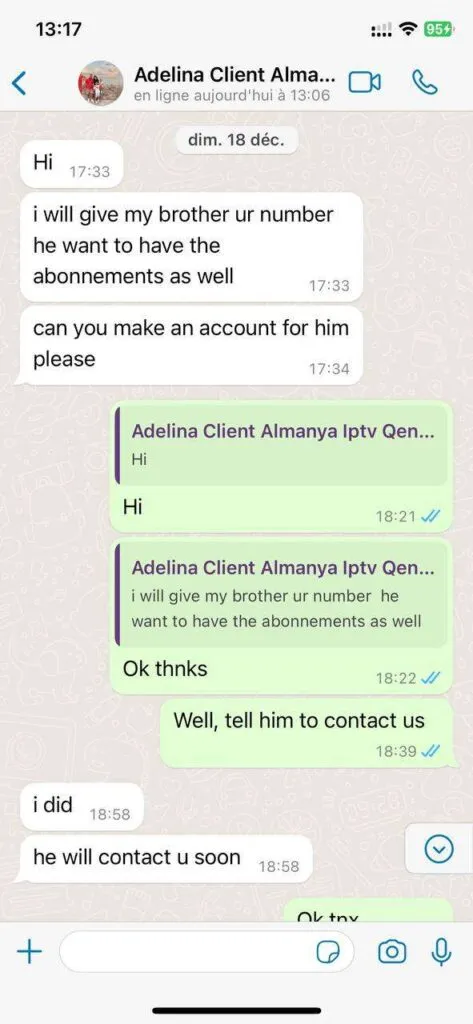Conversación WhatsApp IPTV 5 IPTV Fiesta